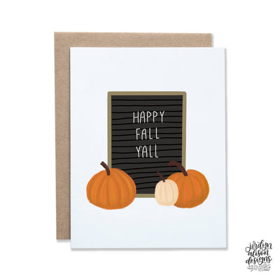 Happy Fall Y'all Letterboard Card
