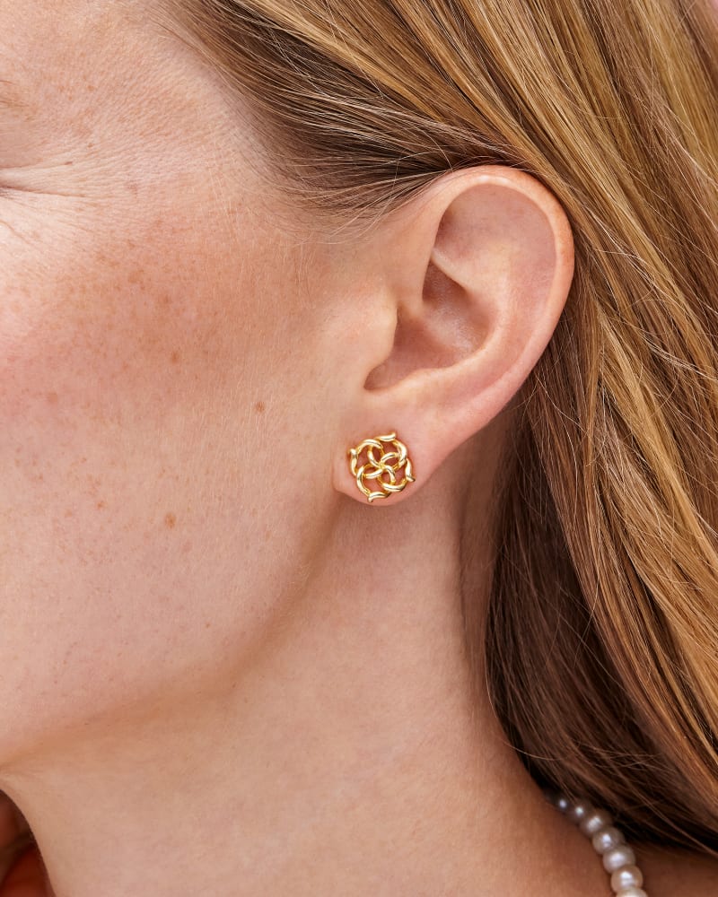 Kelly Stud Earrings in Gold