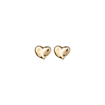 Uno Heart Earrings Gold