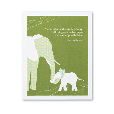 "A New Baby is Like" Baby Card