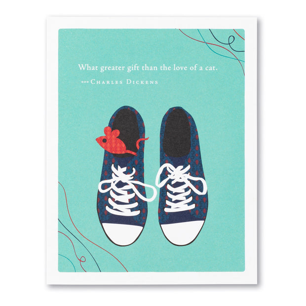 "What Greater Gift then the Love of a Cat" - Pet Sympathy Card
