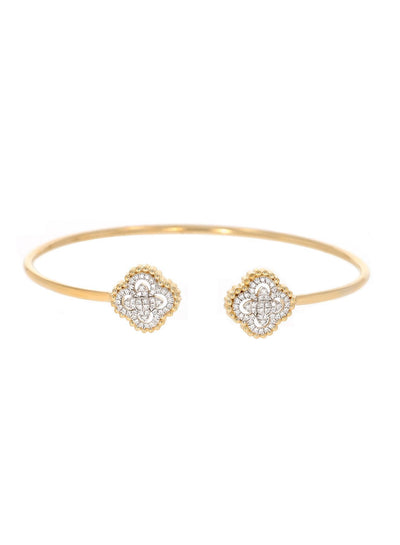 Beaded Bloom Pave Cuff