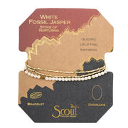 Scout Curated Wears Delicate Stone Wrap- White Fossil