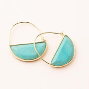 Scout Curated Wears Stone Prism Hoop - Turquoise/Gold