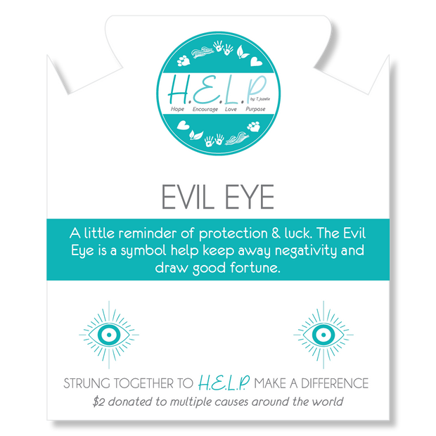 T. Jazelle H.E.L.P. Evil Eye Charm Bracelet