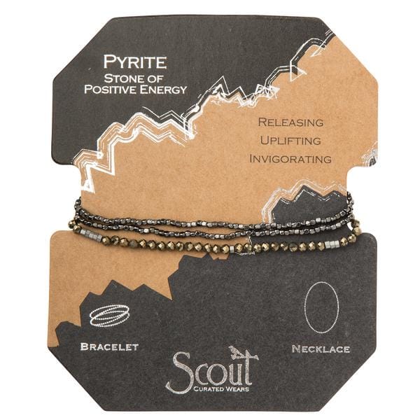 Scout Curated Wears Delicate Stone Wrap- Pyrite Scout Curated Wears Delicate Stone Wrap- Pyrite Bracelet