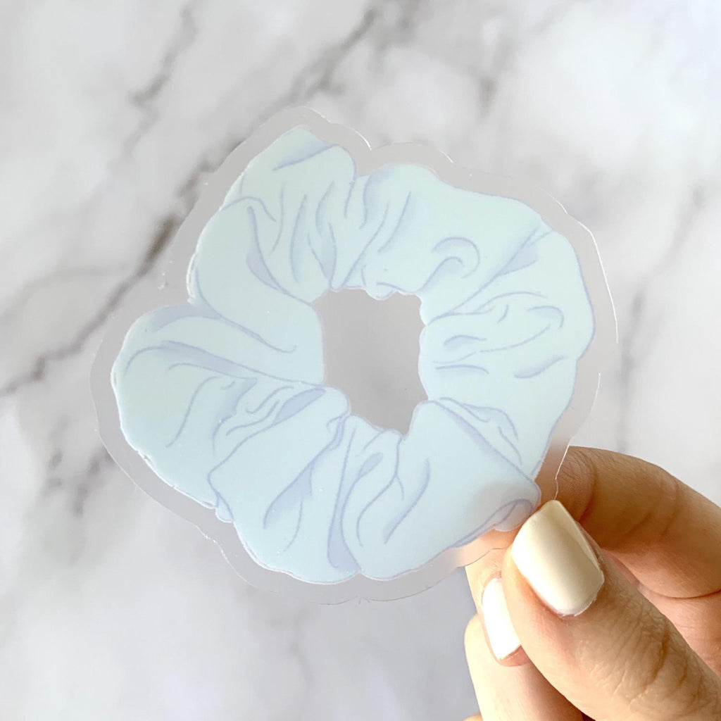 Clear Blue Scrunchie – The Red Owl