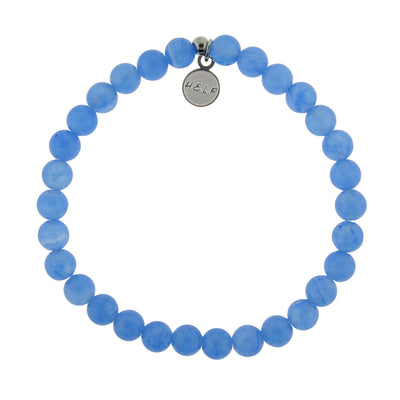 Azure Blue Jade Stacker Bracelet