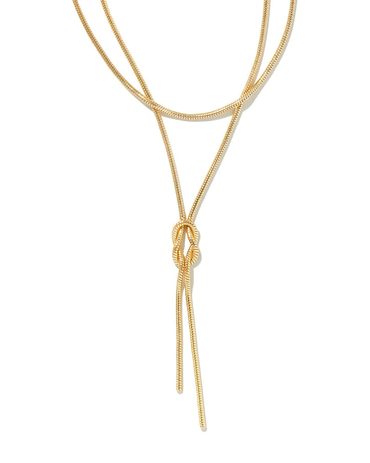 Annie Y Necklace in Gold