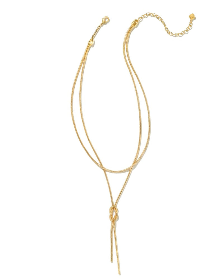 Annie Y Necklace in Gold