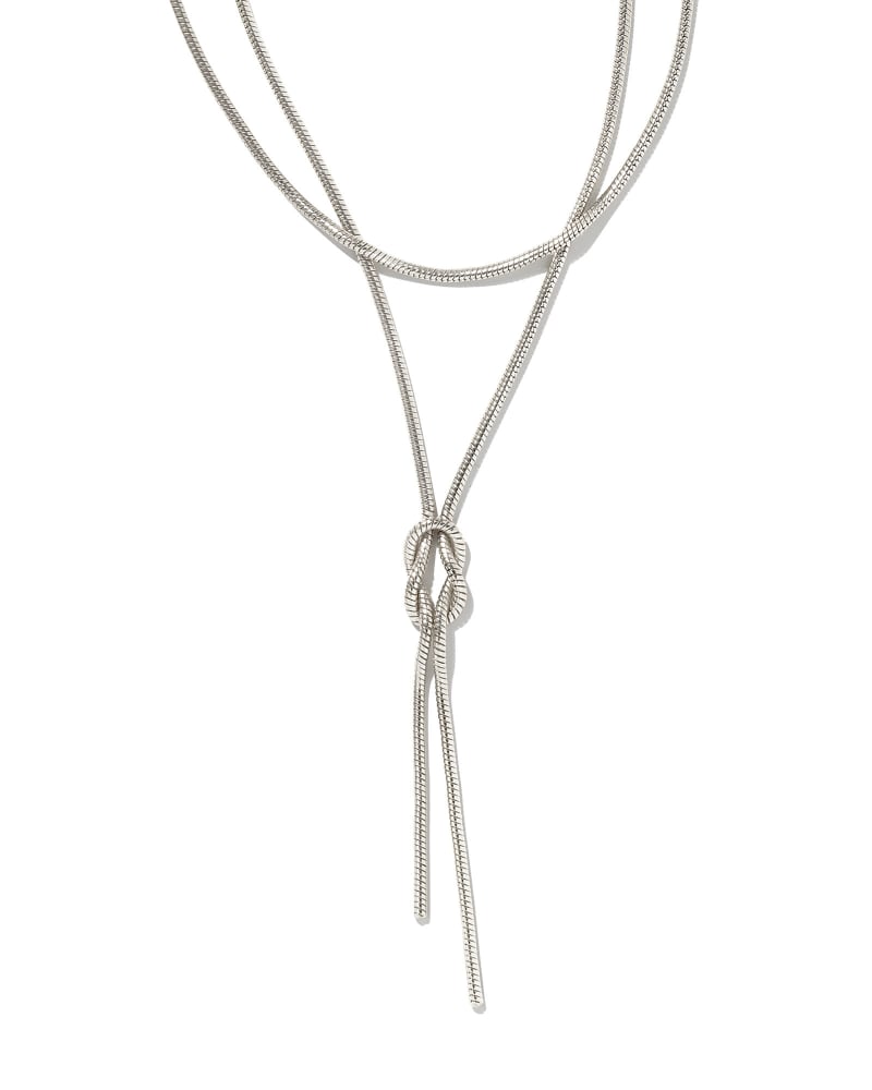 Annie Y Necklace in Silver