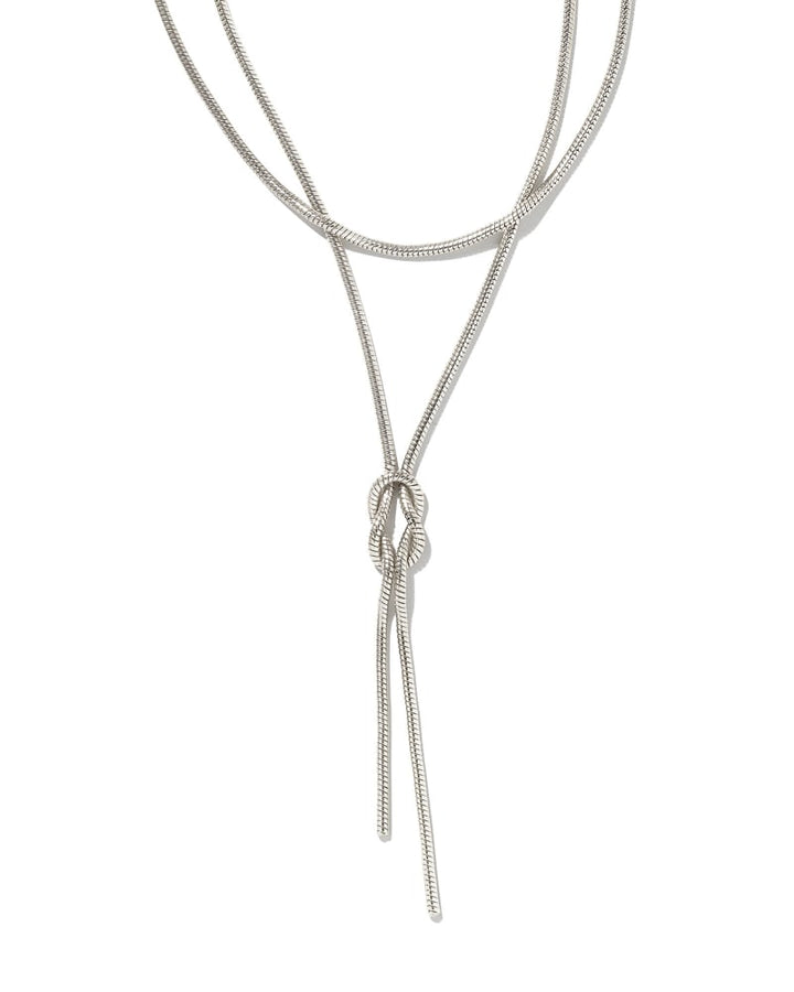 Annie Y Necklace in Silver