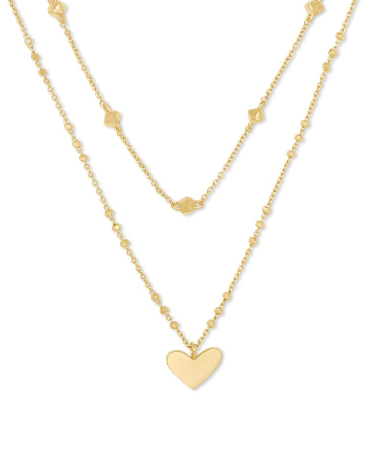 Ari Heart Multi-strand Necklace