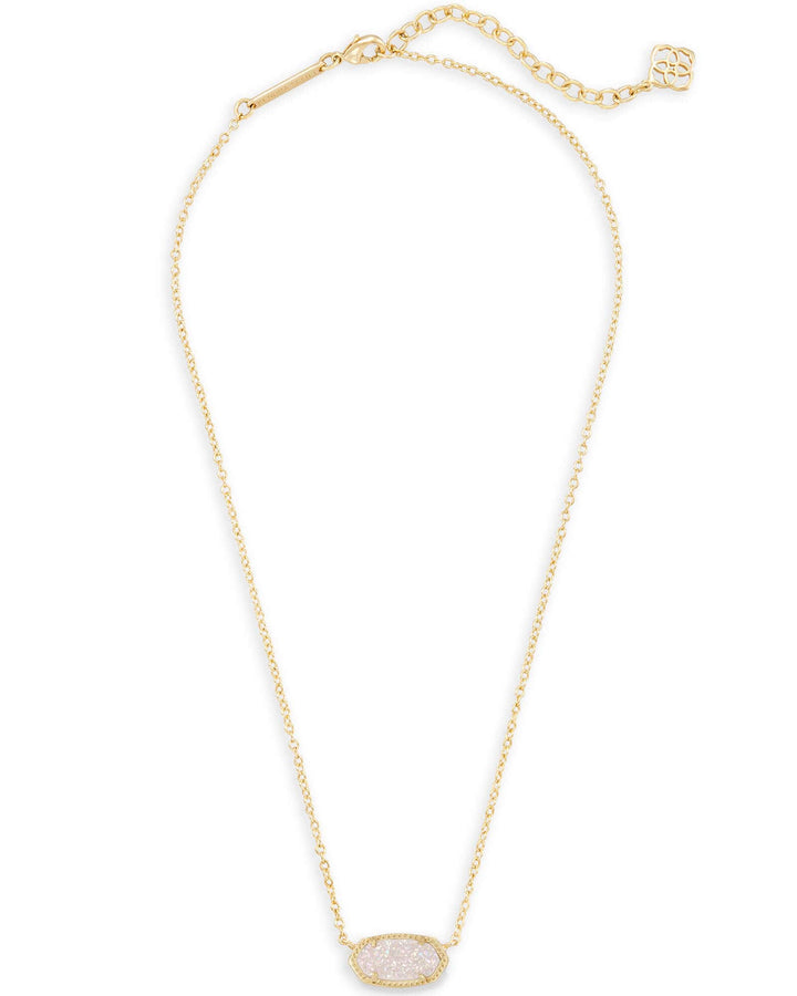 Kendra Scott Elisa Gold Pendant Necklace in Iridescent Drusy