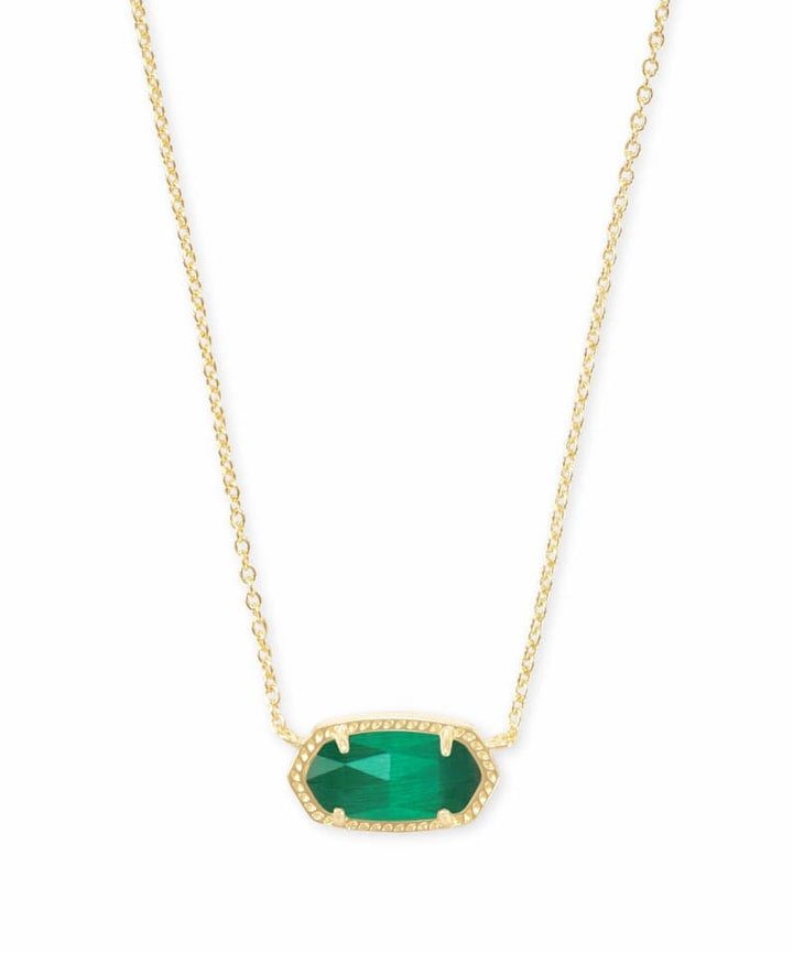 Kendra Scott Elisa Gold Necklace in Emerald Cats Eye Kendra Scott Elisa Emerald Cat’s Eye Gold Pendant Necklace Necklaces