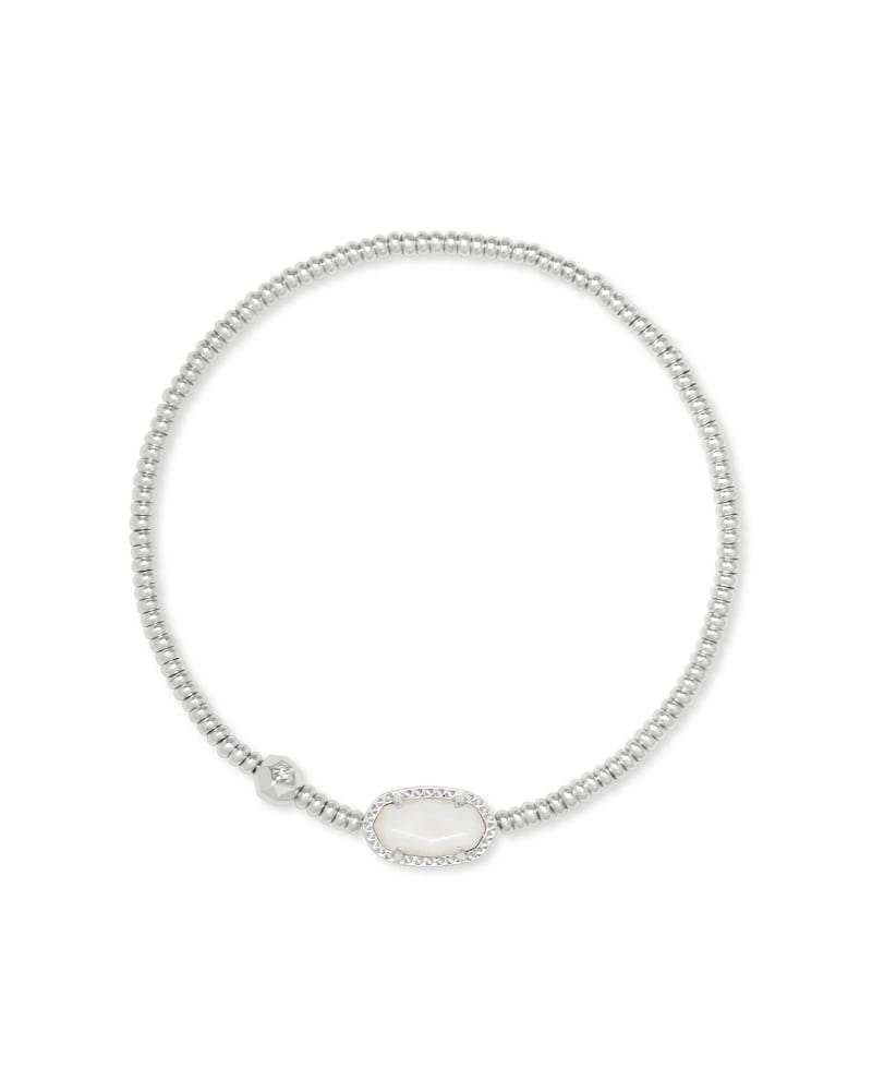 Kendra Scott Grayson Silver Stretch Bracelet in Ivory Mother of Pearl Kendra Scott Grayson Mother of Pearl Silver Stretch Bracelet Bracelet