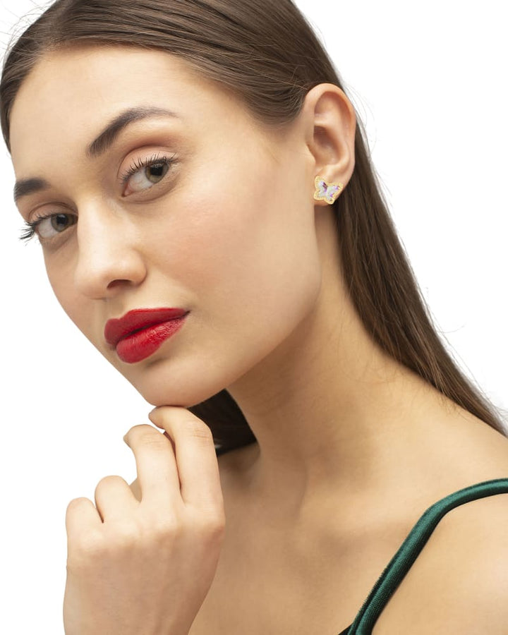 Lillia Butterfly Gold Stud Earrings