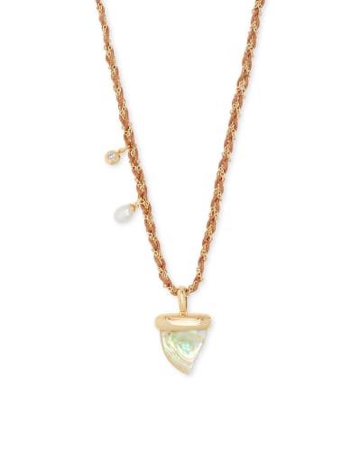 Oleana Gold Long Pendant Necklace