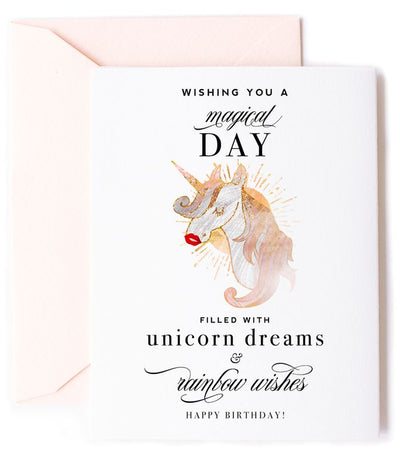Magical Unicorn Dreams Birthday Card