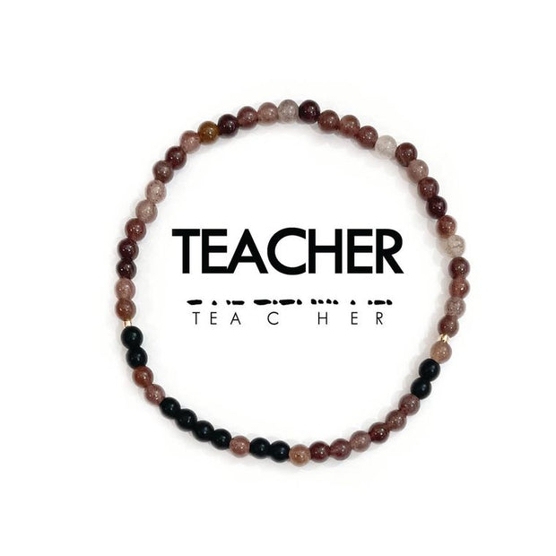 Men's Morse Code Bracelet - Teacher