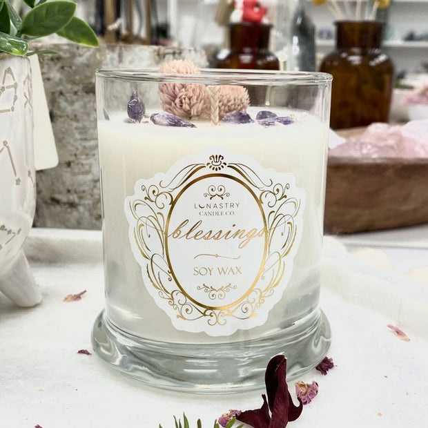 Blessings Crystal Candle