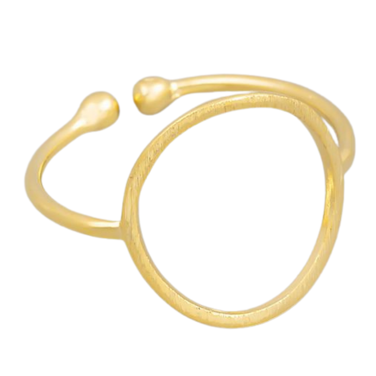 Matte Gold Large Circle Ring
