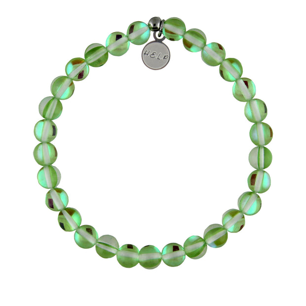 Lucky Green Opalescent Stacker Bracelet