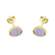 Kamaria Opal Pebble Stud Earrings