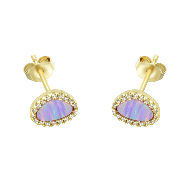 Kamaria Opal Pebble Stud Earrings