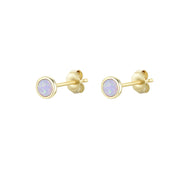 Kamaria Round Opal Stud Earrings