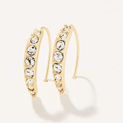 Spartina 449 Sparkle Arc Small Earrings Spartina 449 Sparkle Arc Small Earrings | Crystal Gold Hoop Earrings