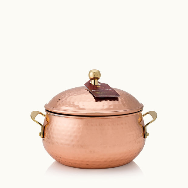 Thymes Simmered Cider Copper Pot 3-Wick Candle