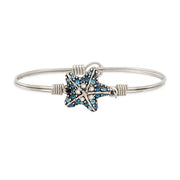 Crystal Pave Starfish Bangle Bracelet
